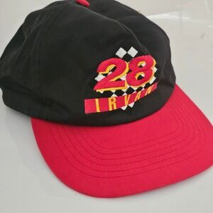Vintage Ernie Irvan 28 Texaco Havoline Racing Snapback Hat Black Red‎ NASCAR Cap